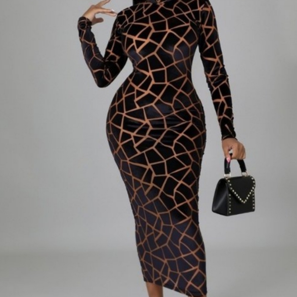 GORGEOUS BODYCON PRINT DRESS